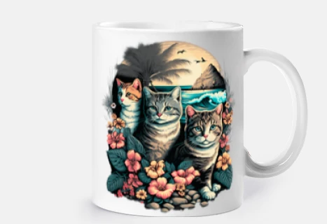chats surfeurs sur la plage d&#39;hawaï