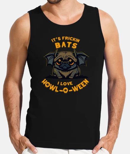 Tee-shirt chauve-souris mignonne de chien carlin 