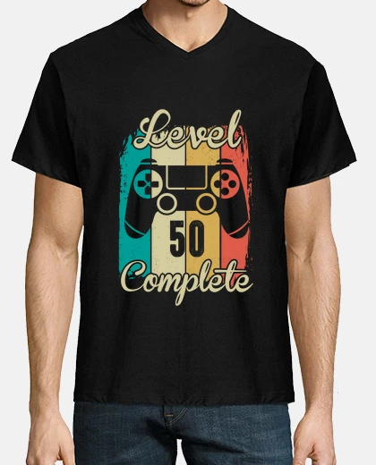 Tee-shirt chemise 50e anniversaire gamer niveau 5