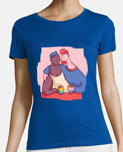 Tee-shirt chemise couple amoureux
