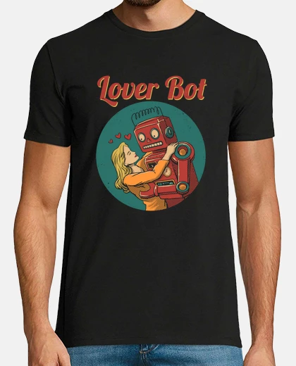 Tee-shirt chemise de bot amoureux