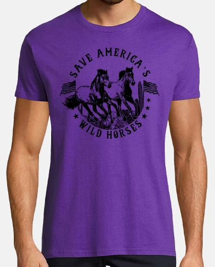 Tee-shirt chemise de chevaux amérique rétro vintage USA