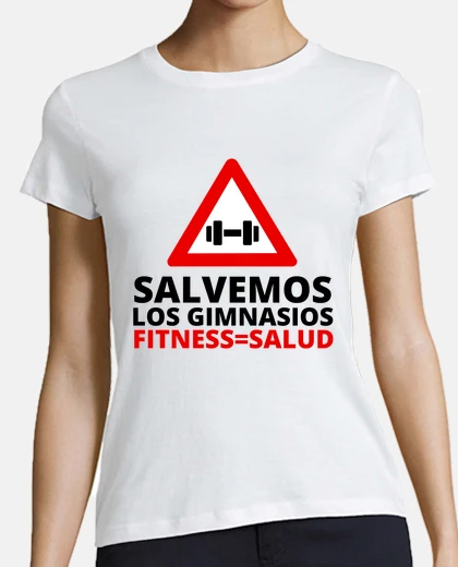 Tee-shirt chemise femme coupe save les fitness gyms is health
