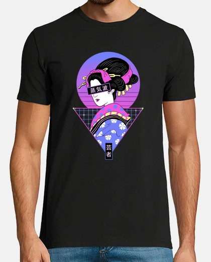 Tee-shirt chemise geisha wave homme