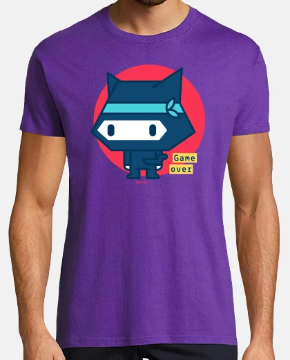 Tee-shirt chemise homme chat ninja (divers modèles et couleurs)