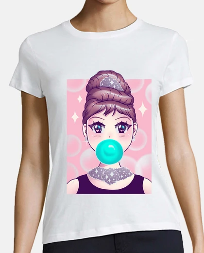 Tee-shirt chemise kawaii bubble gum femme