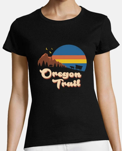 Tee-shirt chemise rétro oregon trail femme