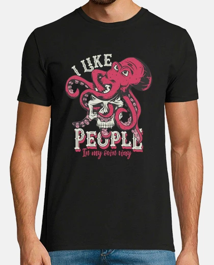 Tee-shirt chemise skull poulpe style rétro