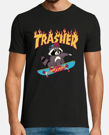 Tee-shirt chemise trasher homme
