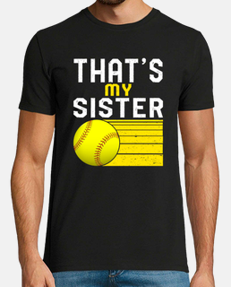 chemise de softball c&#39;est ma sœur tee femmes de softball mignon chemise de softball joueur balle