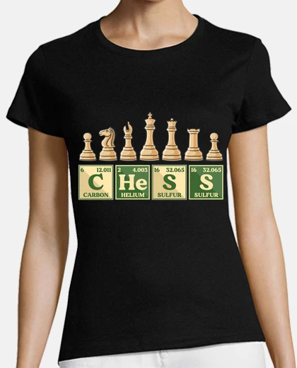 Camiseta Chess Amantes del Ajedrez Símbolos Química Jaque Mate En Inglés
