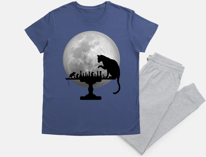 Pyjama chess cat