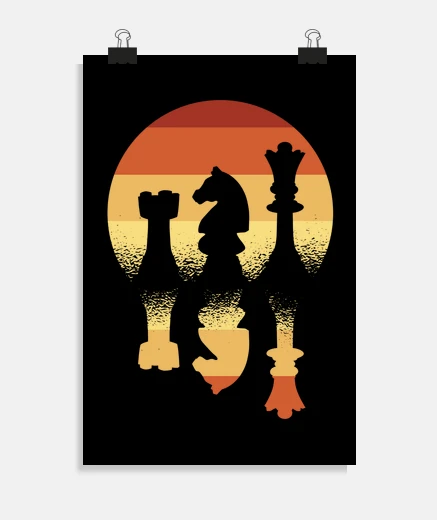 Poster chess chess pieces chess player club