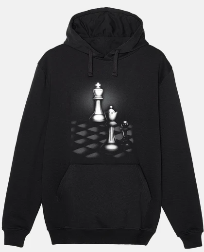 Sudadera chess game chessboard wooden pieces