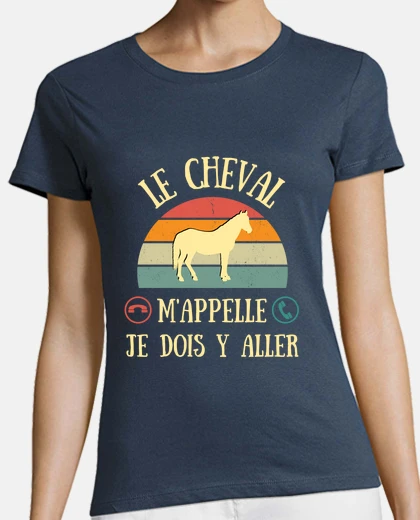 Tee-shirt cheval m appelle humour cavalière