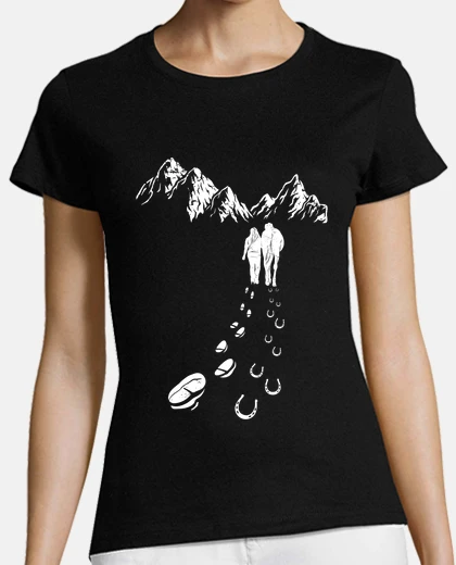 Tee-shirt cheval montagnes équitation propriétair
