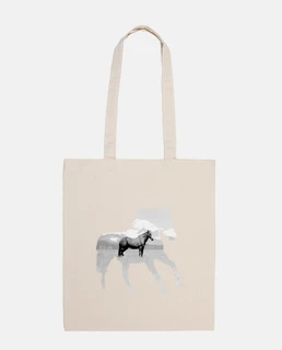 cheval calme - sac à bandoulière en tissu