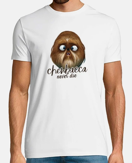 Tee-shirt chewbacca jamais die - homme, manches courtes, blanc