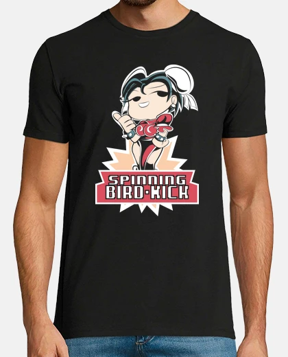 Tee-shirt chibi chun li filature coup d'oiseaux