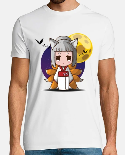 Tee-shirt chibi kitsune anime fille