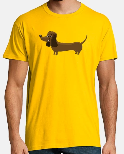 T-shirt chic cane di sale ha un bassotto