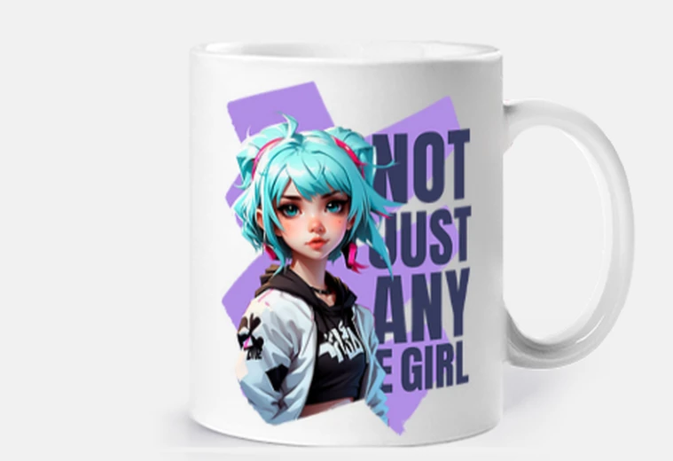 Taza chica anime computadora moda e girl taza café té croissants infusión té de hierbas cumpleaños clase 
