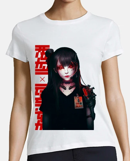 Playera Chica Cyborg Japonesa Estilo Cyberpunk
