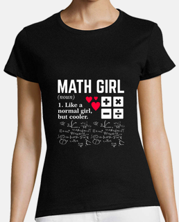 chica de matemáticas como una chica nor