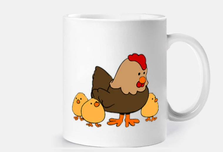Cup chicken and chicks