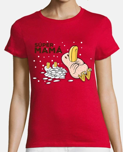 T-shirt chicken and chicks super mummy - mother&#39;s day