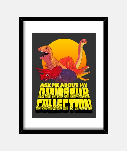 Quadro chiedimi dlei mia collezione di dinosau