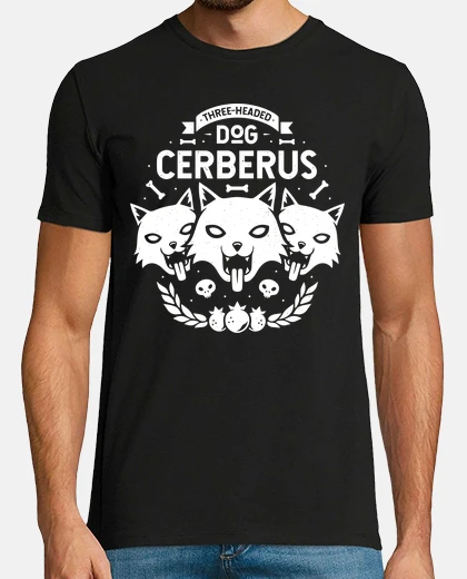 Tee-shirt chien à trois têtes