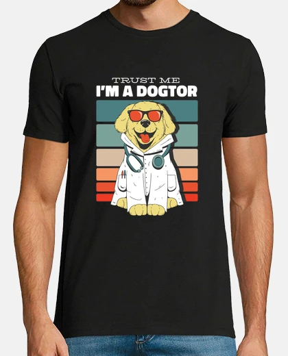 Tee-shirt chien amusant qui dit je suis dogtor fais moi confiance, T-shirt de vétérinaire , 