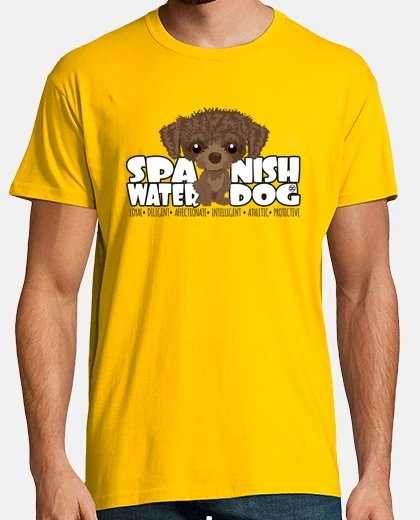 Tee-shirt chien d39eau espagnol (marron) - dgbigh