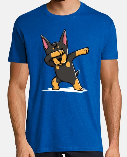 Tee-shirt Chien Dober man Dab!