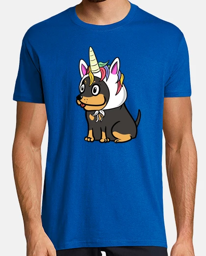 Tee-shirt chien dober man licorne