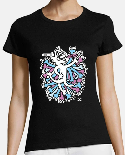 Tee-shirt chien fou (fille foncé)
