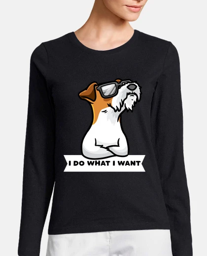 Tee-shirt chien fox terrier fil têtu