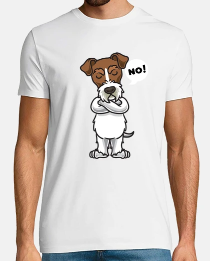 Tee-shirt chien fox terrier fil têtu