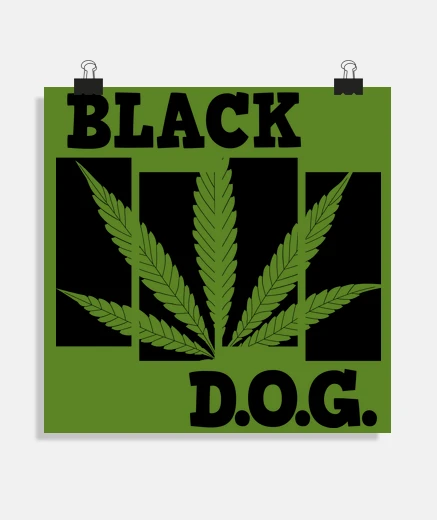 Poster chien noir