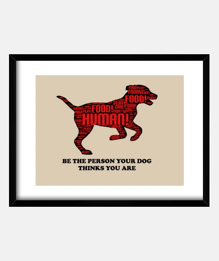 Cadre chien noir anglais