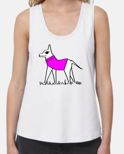 Tee-shirt chien robe rose