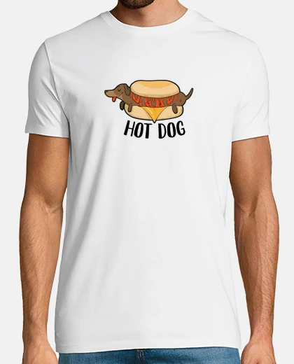 Tee-shirt chien saucisse hot-dog