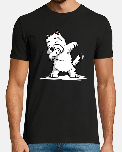 Tee-shirt chien west highl and terrier blanc terr