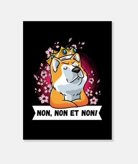 Chien Akita Inu Ttu Avec Fleurs De