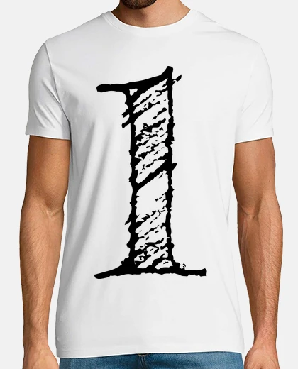 Tee-shirt Chiffre 1   Numero un Manuscrit Geant