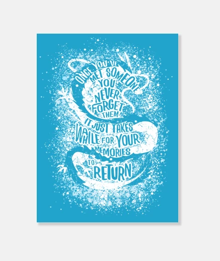 Lienzo Chihiro Quote - Blue
