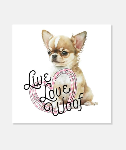 Tableau chihuahua murmure en direct love  trame