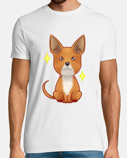T-shirt chihuahua rosso e bianco