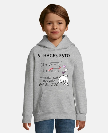 Kids child&#39;s sweatshirt mathematics humor dolphin - math error